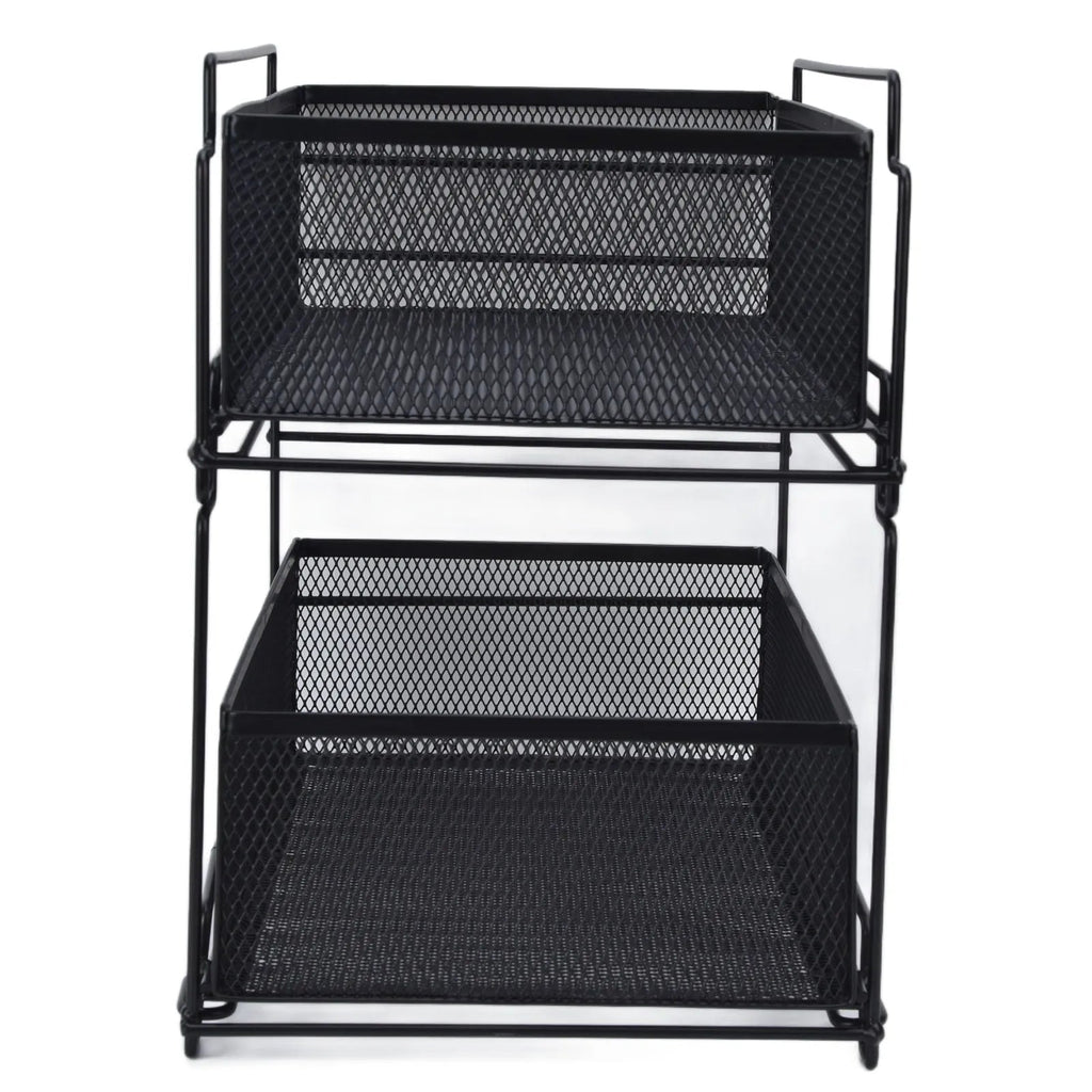 Tiroir de Rangement Coulissant Multifonctionnel pour Sous - Évier en Métal - Étagère Panier Organisateur pour Armoire de Cuisine et Bureau - Cuisine Chez Nadine