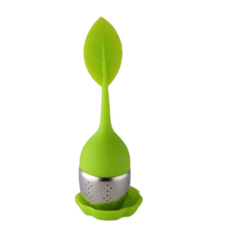 Titre : Infuseur à Thé Acier Inoxydable Mailles Fines Filtre Poignée Silicone Feuille Sans BPA Plateau Égouttoir Thé en Vrac - Cuisine Chez Nadine