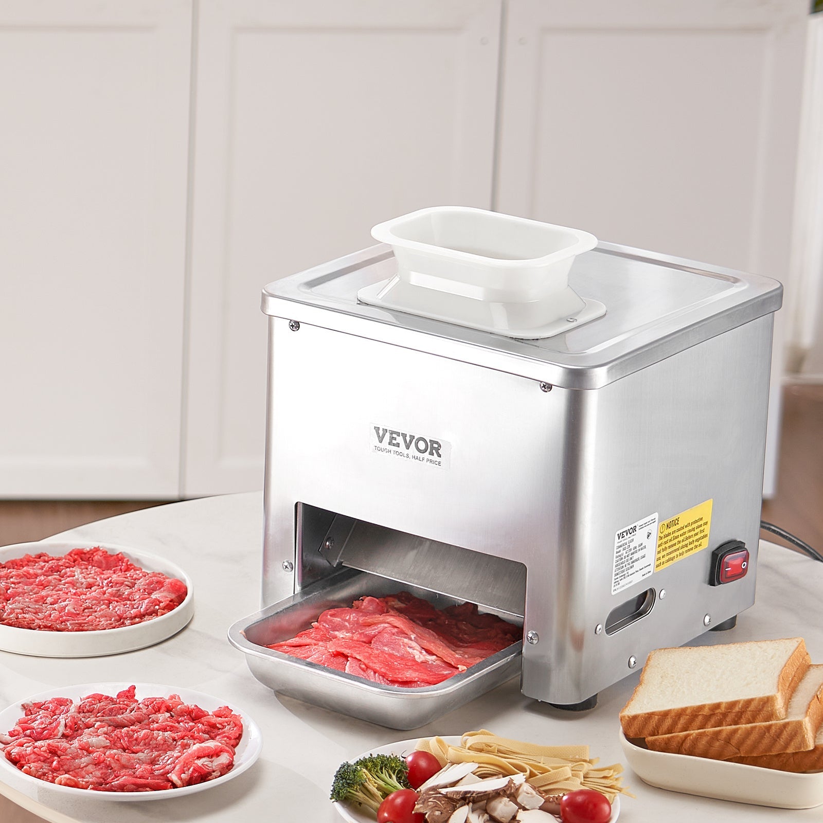 Trancheuse à viande électrique VEVOR 550W - Qualité commerciale pour cuisine et restaurant - Cuisine Chez Nadine