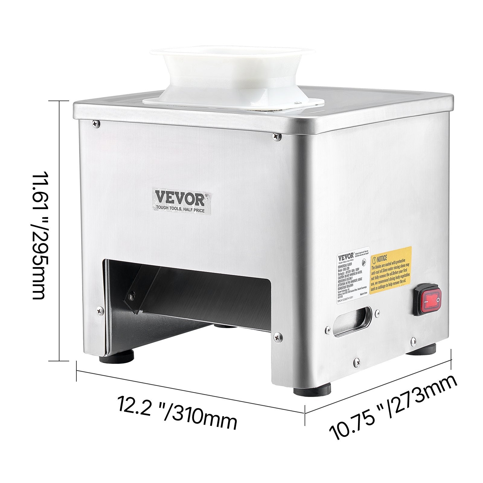 Trancheuse à viande électrique VEVOR 550W - Qualité commerciale pour cuisine et restaurant - Cuisine Chez Nadine