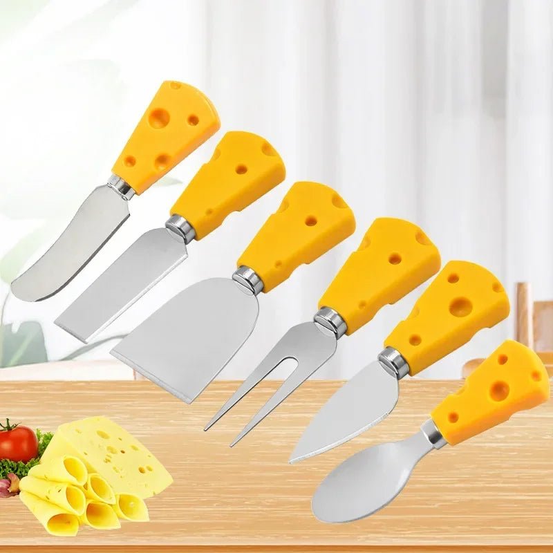 Ustensiles à Fromage en Acier Inoxydable avec Manche en Bois - Couteaux, Fourchette, Cuillère et Spatule à Beurre - Cuisine Chez Nadine
