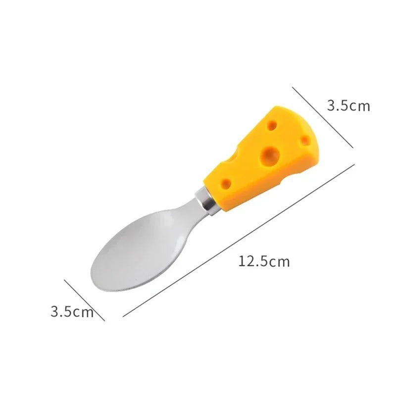 Ustensiles à Fromage en Acier Inoxydable avec Manche en Bois - Couteaux, Fourchette, Cuillère et Spatule à Beurre - Cuisine Chez Nadine