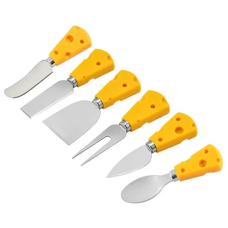 Ustensiles à Fromage en Acier Inoxydable avec Manche en Bois - Couteaux, Fourchette, Cuillère et Spatule à Beurre - Cuisine Chez Nadine