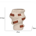 Vase décoratif moderne en résine beige - Pièce maîtresse élégante pour table et bureau - Cuisine Chez Nadine